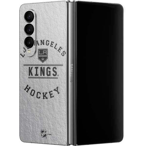 NHL Los Angeles Kings Black Text Galaxy Z Fold4 5G Skin